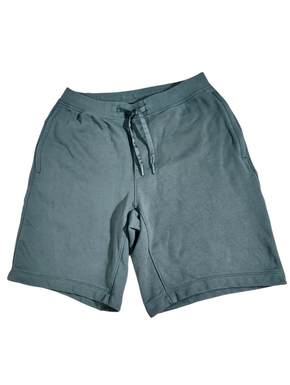 Lululemon Men's Relaxed Fit French Terry Shorts Green 9" Medium - Picture 3 of 14